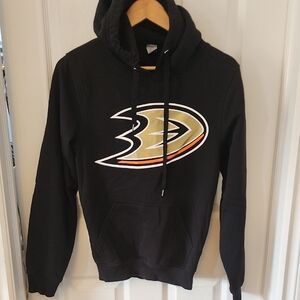Black Hooded Sweater with Bold Logo